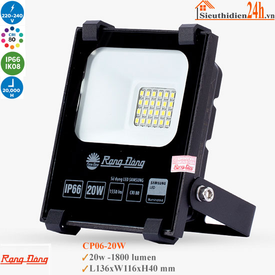 Đèn Pha Led Rạng Đông CP06 20W