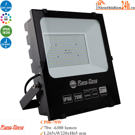 Đèn Pha Led Rạng Đông CP06 70W