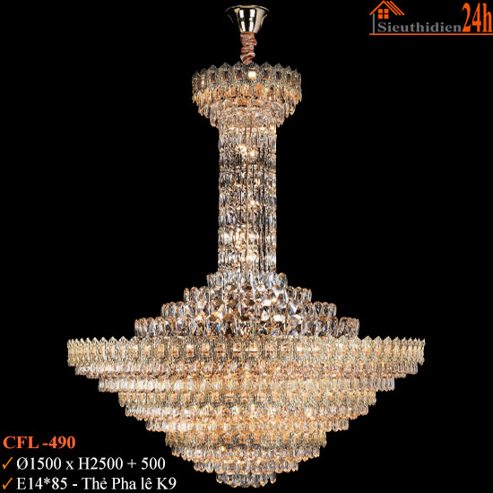 Đèn Chùm Pha Lê Euroto CFL-490