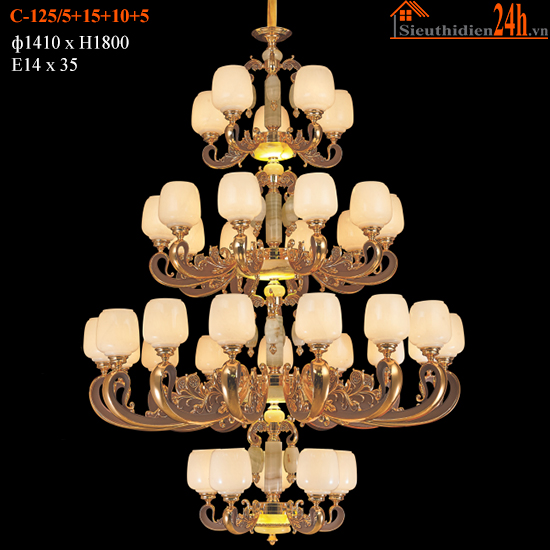 Đèn chùm Cổ Điển Euroto C-125/5+15+10+5