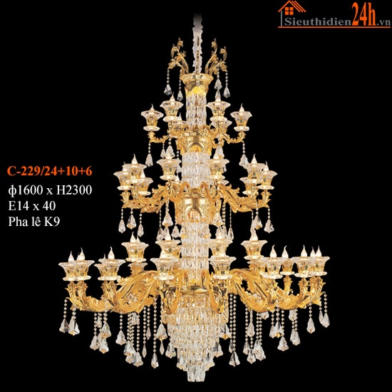 Đèn Chùm Pha Lê Euroto C-229/24+10+6