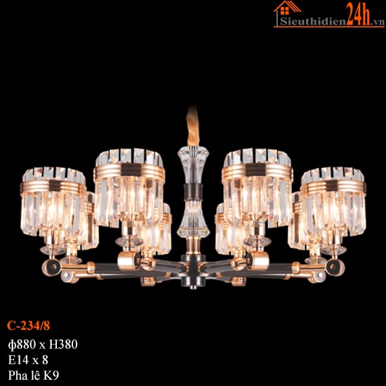 Đèn Chùm Pha Lê Euroto C-234/8