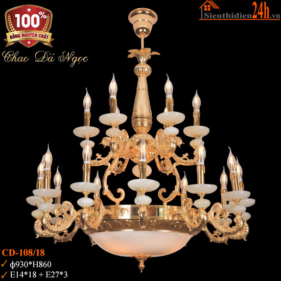 Đèn Chùm Đồng Euroto CD-108/18