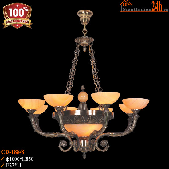 Đèn Chùm Đồng Euroto CD-188/8