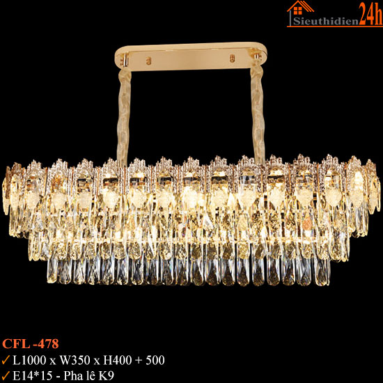 Đèn Chùm Pha Lê Euroto CFL-478