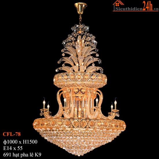 Đèn Chùm Pha Lê Euroto CFL-78