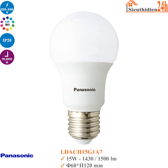Bóng Đèn Led Bulb Panasonic A1 LDACH15DG1A7 15w