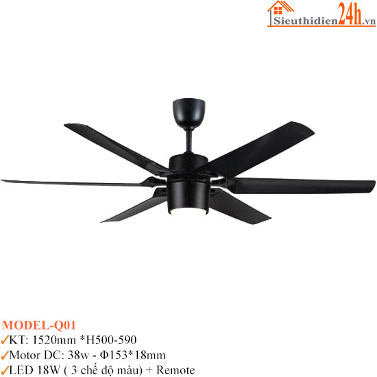 Quạt Trần Đèn Euroto Model-Q01