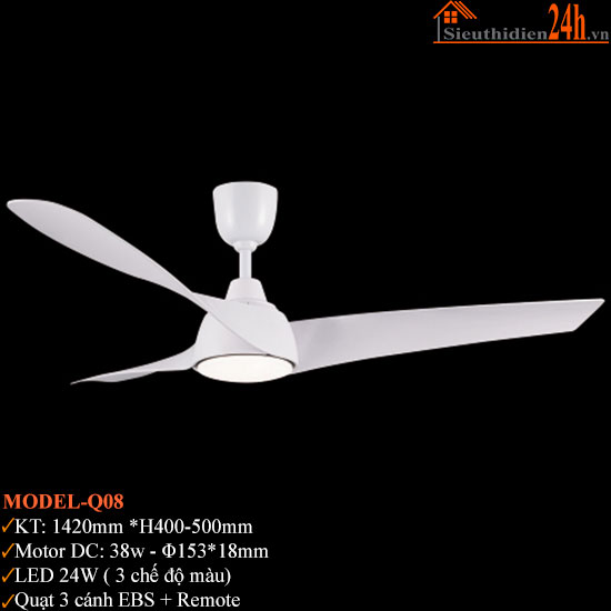Quạt Trần Đèn Euroto Model-Q08