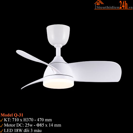 Quạt Trần Đèn Euroto Model-Q31