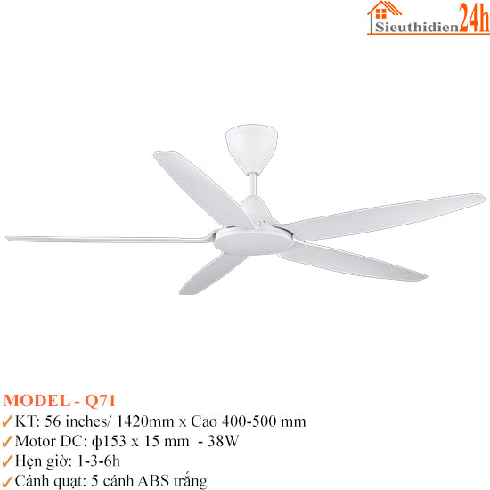 Quạt Trần Đèn Euroto Model-Q71