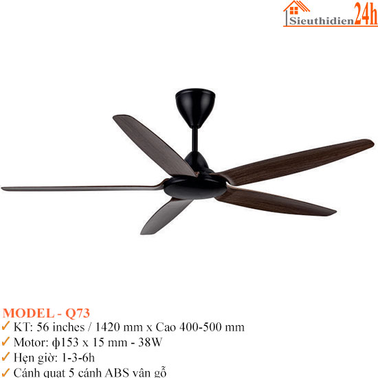 Quạt Trần Đèn Euroto Model-Q73