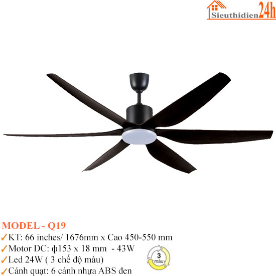 Quạt Trần Đèn Euroto Model-Q19