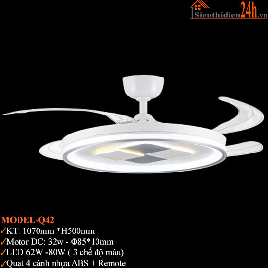Quạt Trần Đèn Euroto Model-Q42