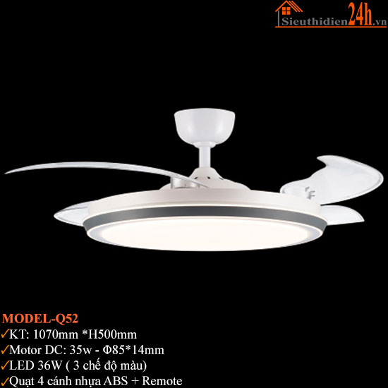 Quạt Trần Đèn Euroto Model-Q52