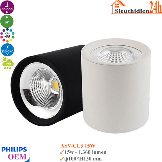 Đèn Ống Bơ Philips OEM ASV-CL3 15W IP65
