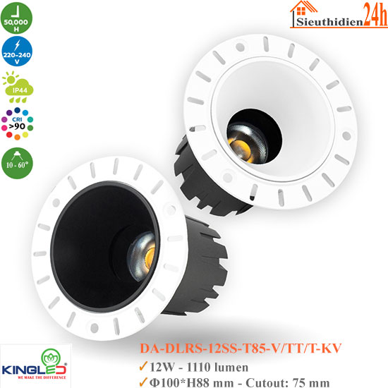 Đèn Spotlight Không Viền KingLed Zircon 12W