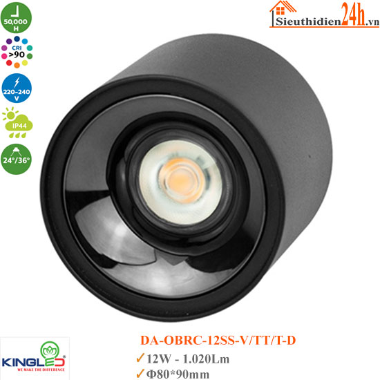 Đèn Ống Bơ KingLed Malachite DA-OBRC-12SS 12W