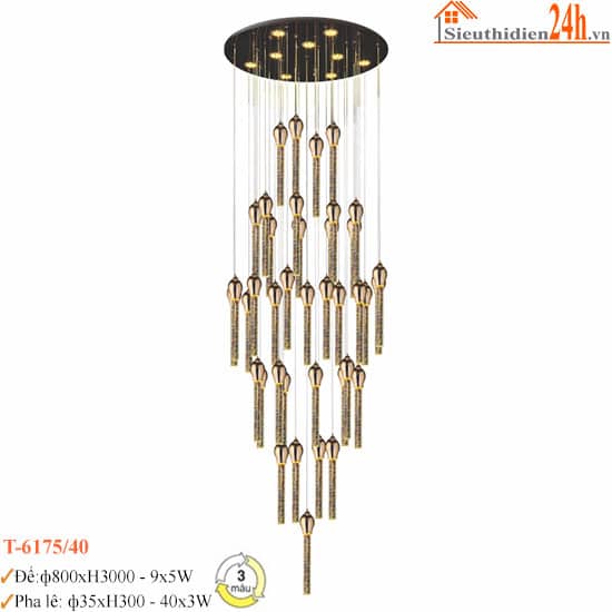 Đèn Thả Pha Lê Euroto T-6175/40