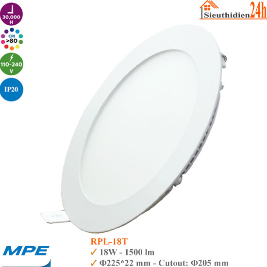 Đèn LED Âm Trần MPE RPL-18W