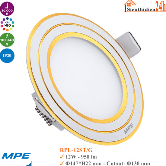 Đèn LED Âm Trần MPE RPL-12W