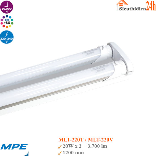 Bộ Đèn Led Tuýp MPE MLT-220 2*20w