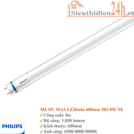 Bóng Đèn Tuýp Philips MAS LEDtube 600mm HO 8W T8