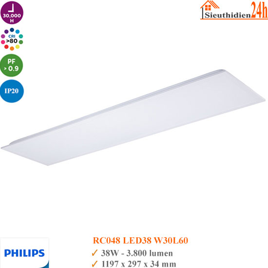 Đèn Led Panel Philips RC048V G2 Led38 W30L120