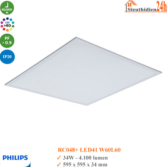 Đèn Led Panel Philips RC048+ LED41 W60L60