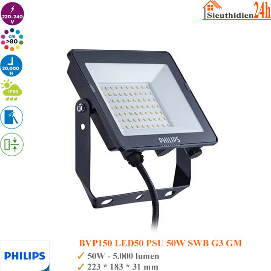 Đèn Pha Led Philips BVP150 G3 LED50 50W