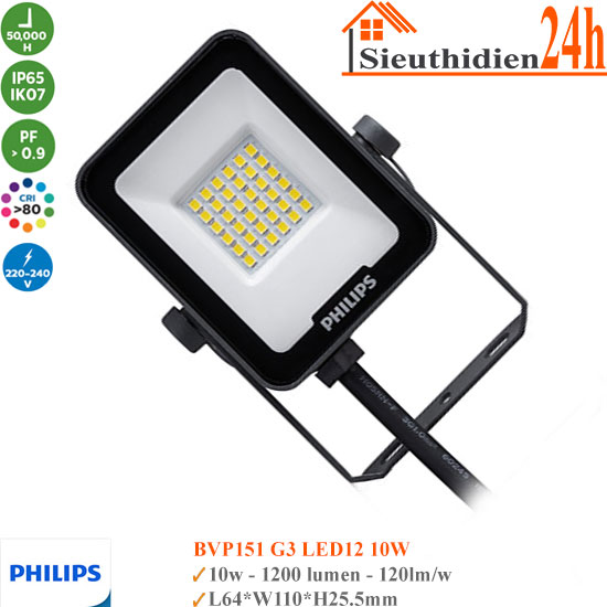 Đèn Pha Led Philips BVP151 G3 LED12 10W