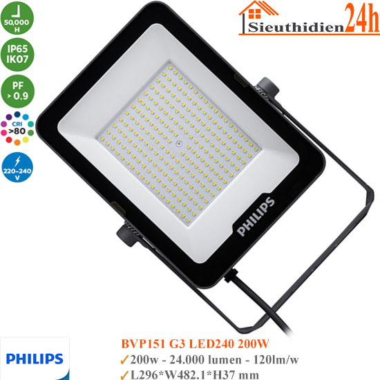 Đèn Pha Led Philips BVP151 G3 LED240 200W