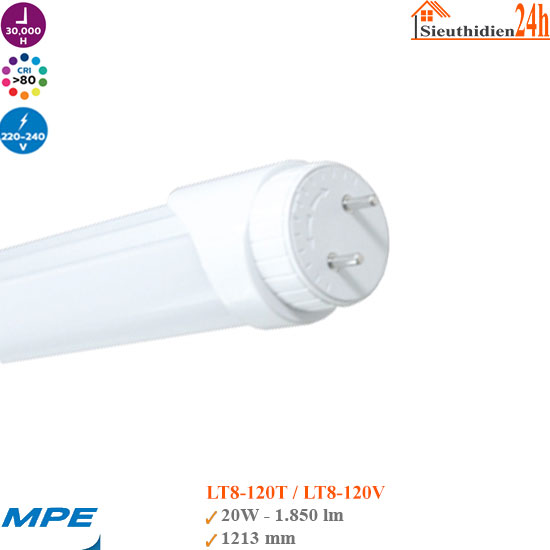 Bóng Đèn Led Tuýp MPE LT8-120 20w
