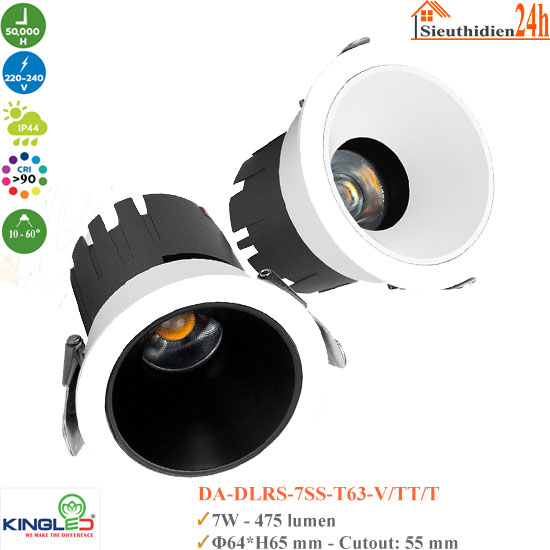Đèn Spotlight KingLed Zircon DA-DLRS 7W