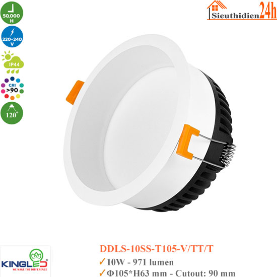 Đèn Led Âm Trần KingLed Diamond DDLS-10SS-T105 10W