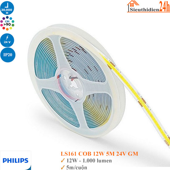 Đèn Led Dây COB Philips LS161 12W 5M 24V