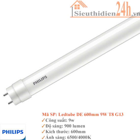 Bóng Đèn Led Philips Ledtube DE 9W T8