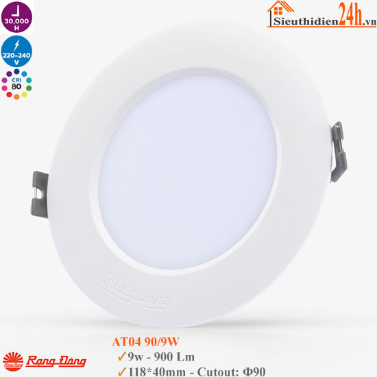 Đèn Led Âm Trần Rạng Đông AT04 9W