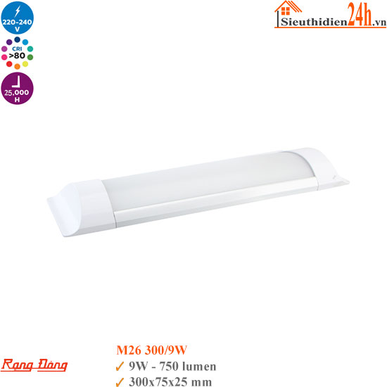 Đèn Led bán nguyệt Rạng Đông M26 300/9W