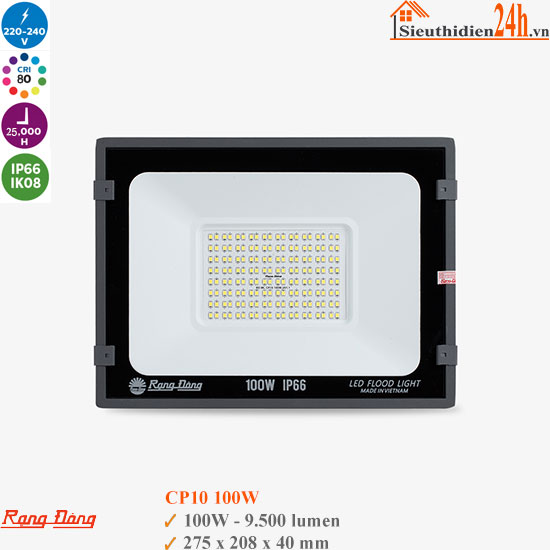 Đèn Pha Led Rạng Đông CP10 100W