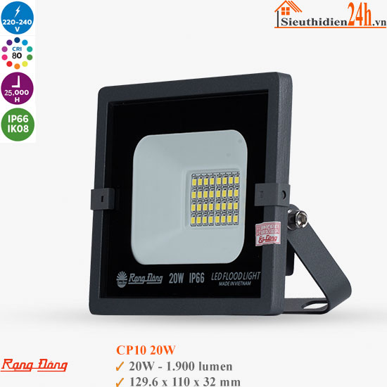 Đèn Pha Led Rạng Đông CP10 20W