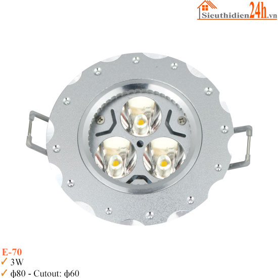 Đèn Spotlight Âm Trần Mini Euroto E-70 3w