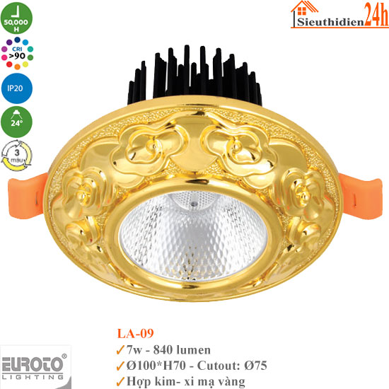 Đèn Spotlight Âm Trần Euroto LA-09 7w