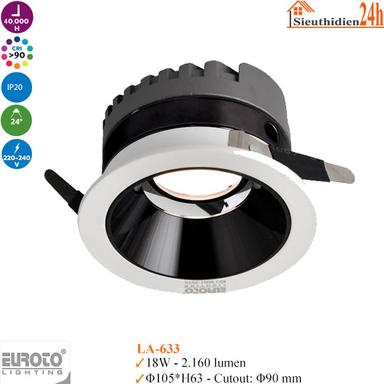 Đèn Spotlight Âm Trần Euroto LA-633 18w