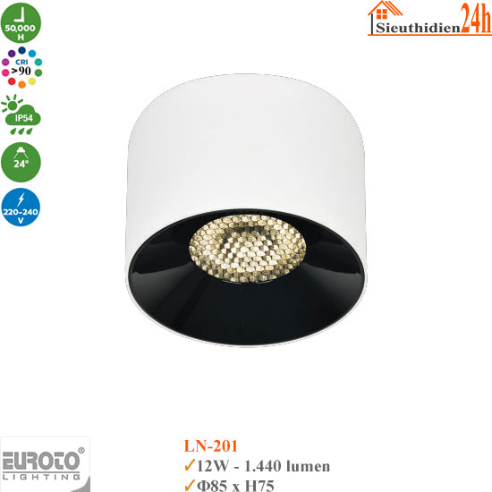Đèn Ống Bơ Chống Chói Euroto LN-201 12W