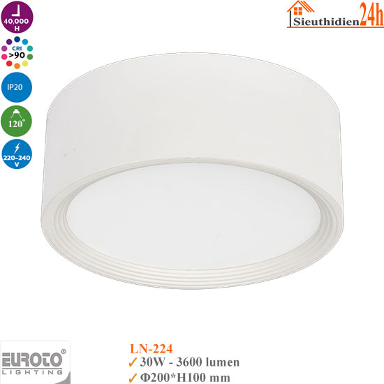 Đèn Ống Bơ Đổi Màu Euroto LN-224 30W
