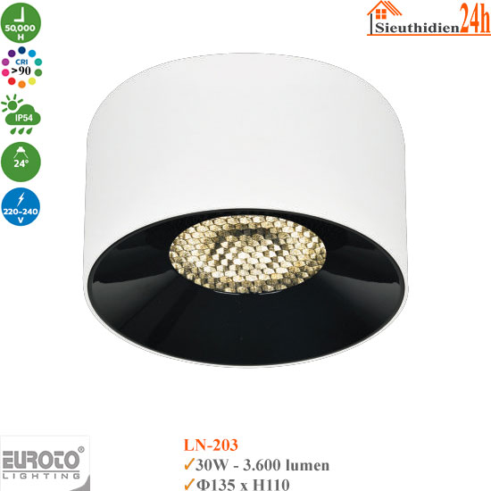 Đèn Ống Bơ Chống Chói Euroto LN-203 30W