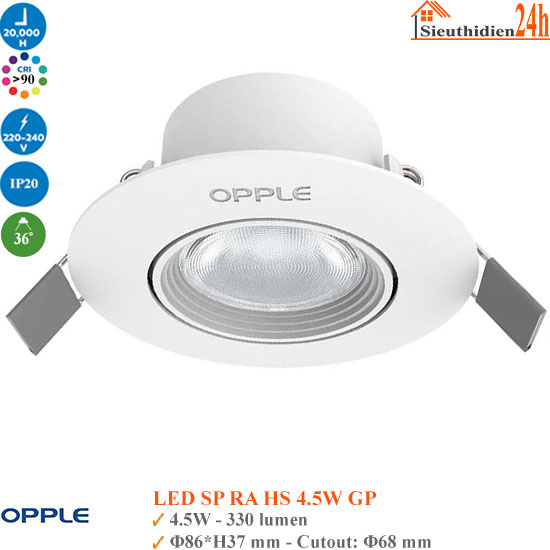 Đèn Spotlight Âm Trần Opple LED SP-RA HS 4.5W