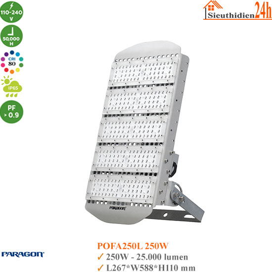 Đèn Led Pha Paragon POFA250L 250W