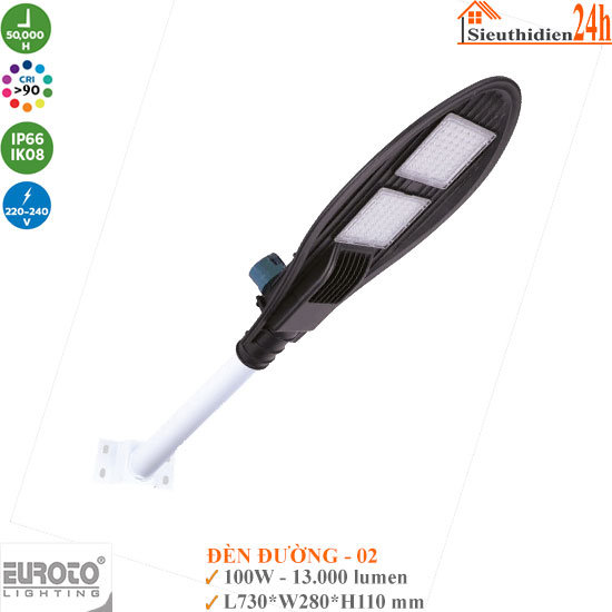 Đèn Đường Led Euroto DD-02 100W